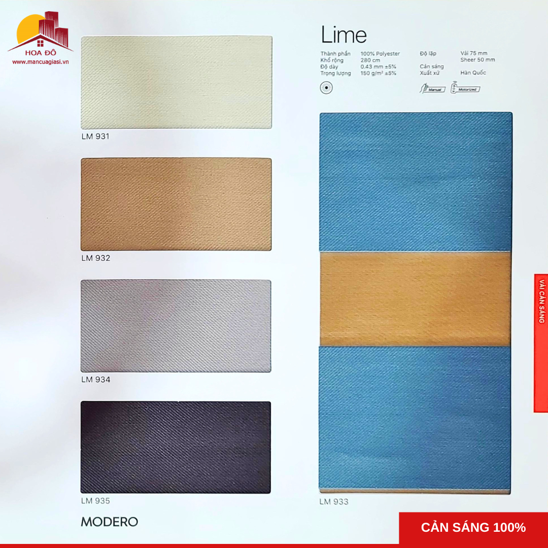 Rèm cầu vồng Hàn Quốc LIME (LM)