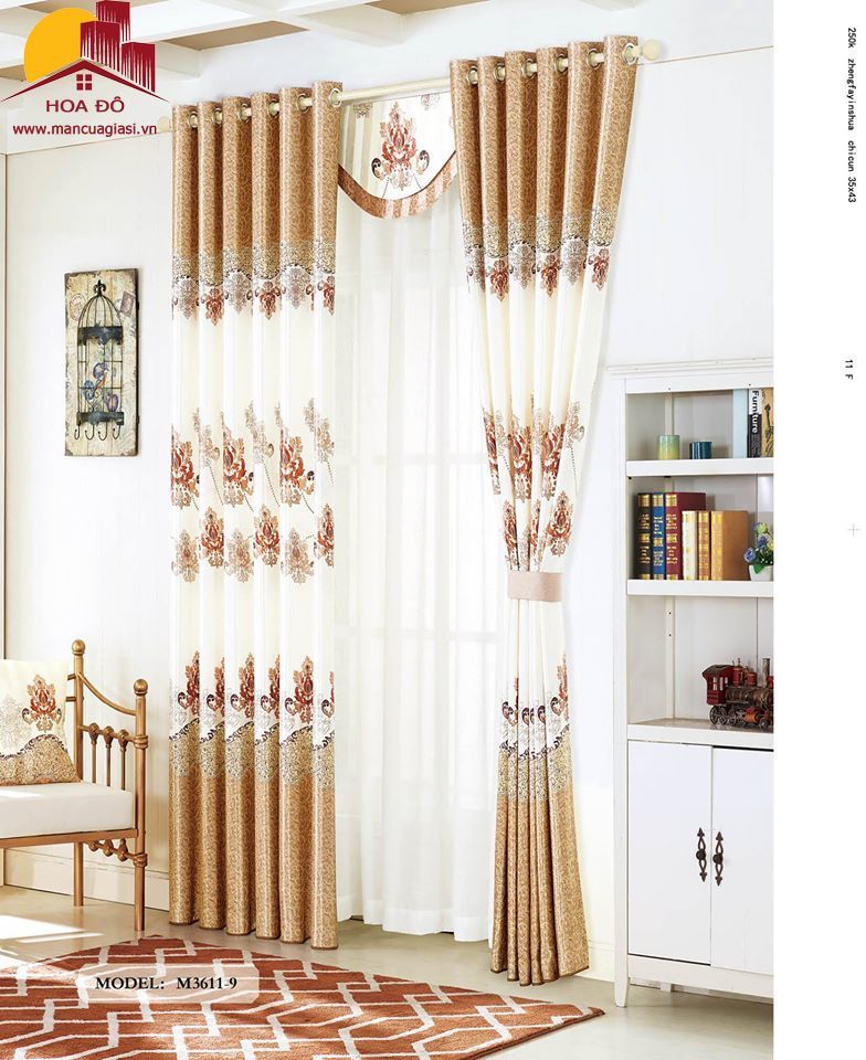 Vải may màn họa tiết M3611-9