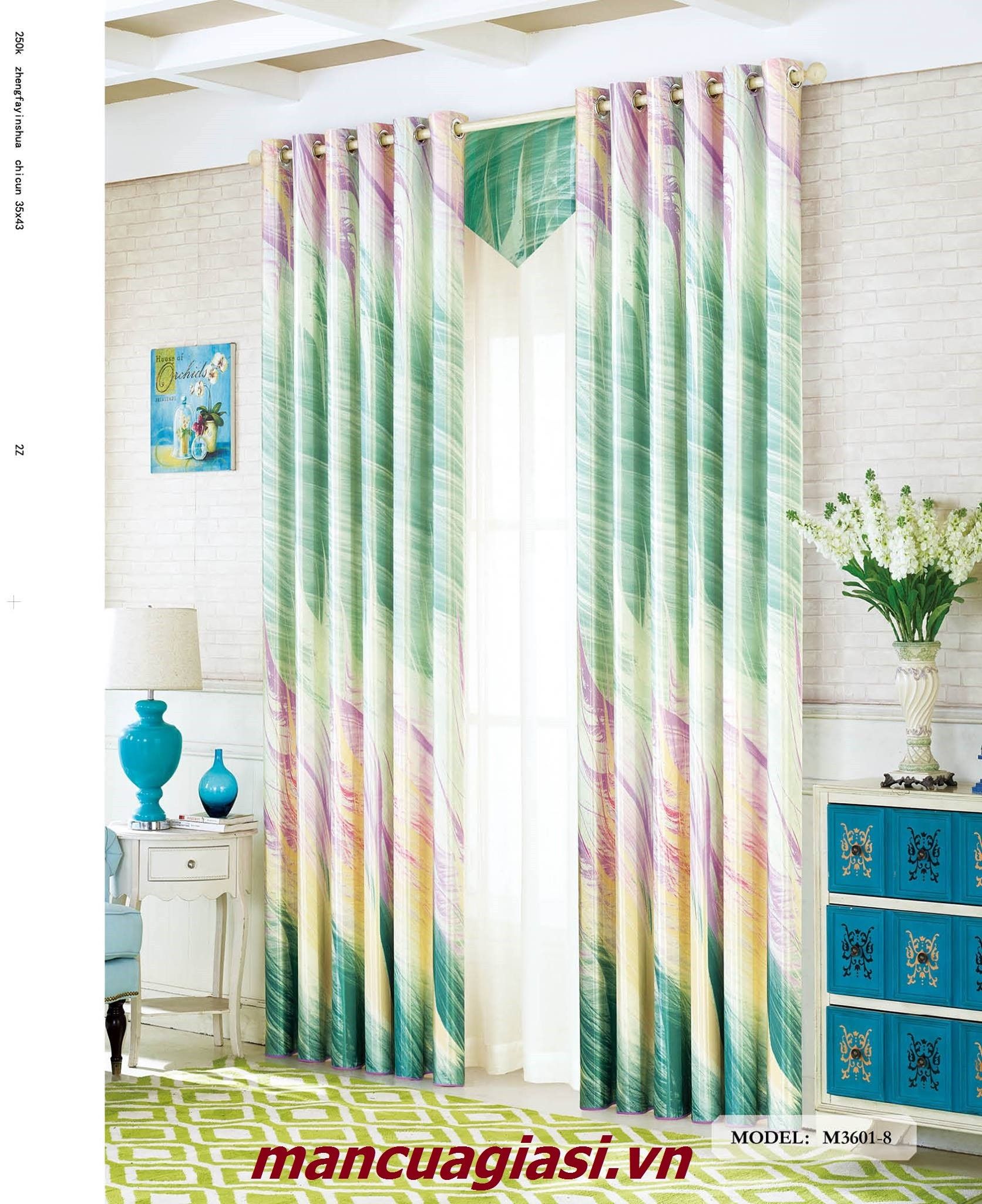 Màn Vải Họa Tiết M3601