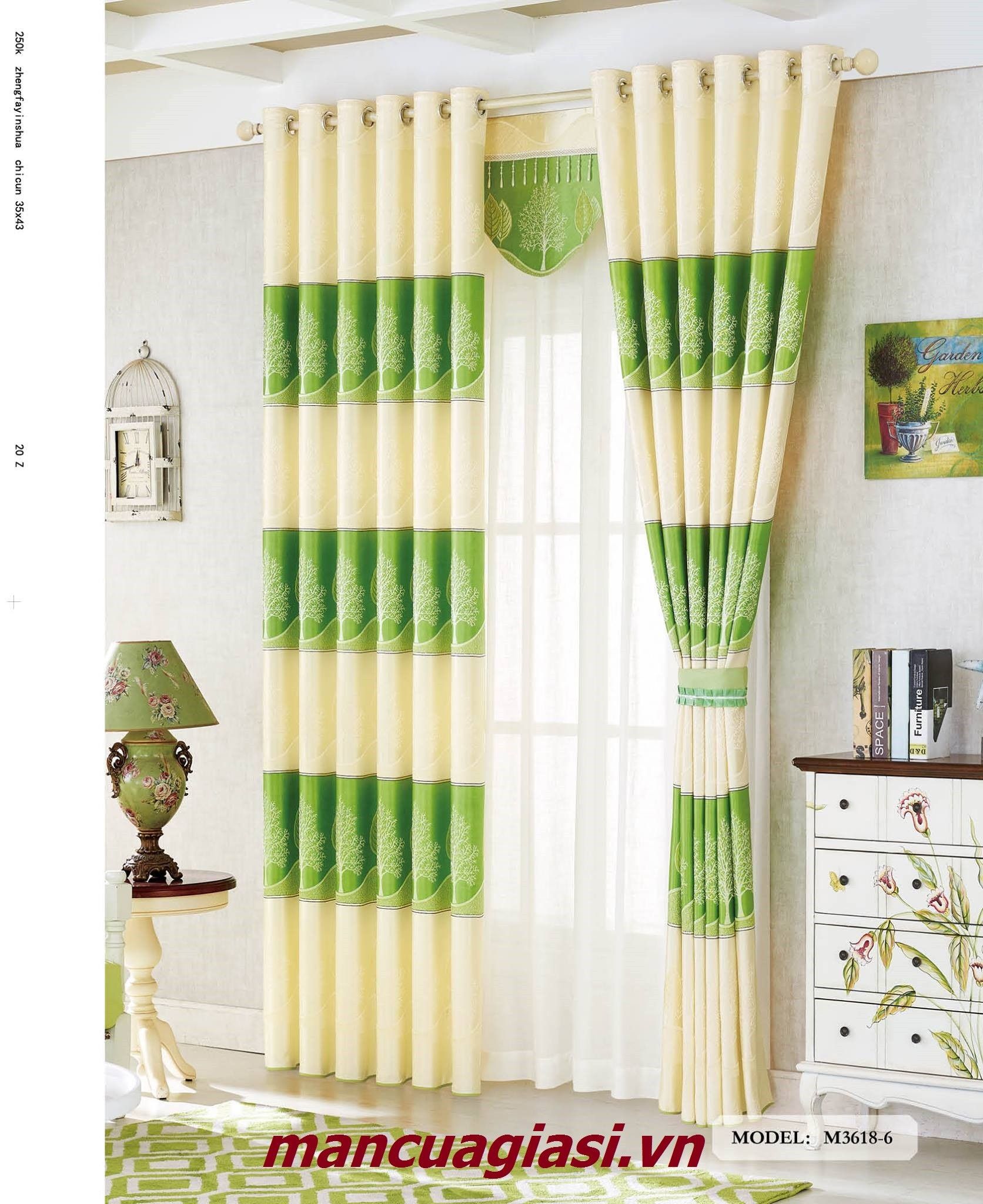 Màn Vải Họa Tiết M3618