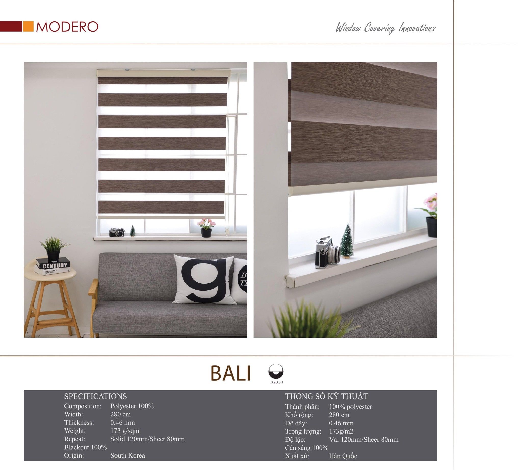 Rèm cầu vồng Hàn Quốc BALI (BL)