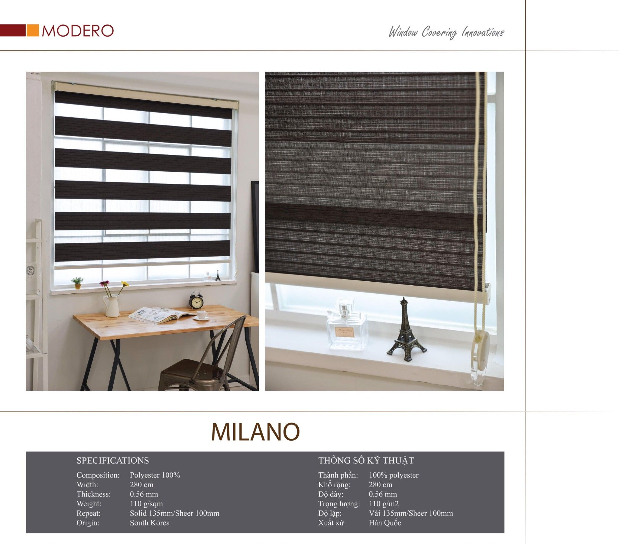 Rèm cầu vồng Hàn Quốc MILANO (ML)