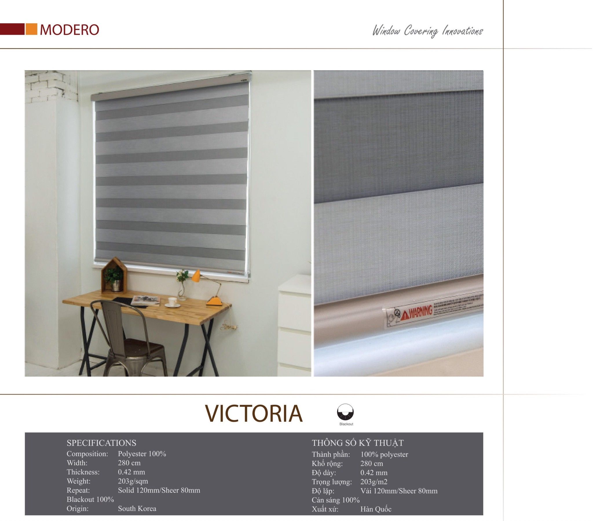 Rèm cầu vồng Hàn Quốc VICTORIA (VT)