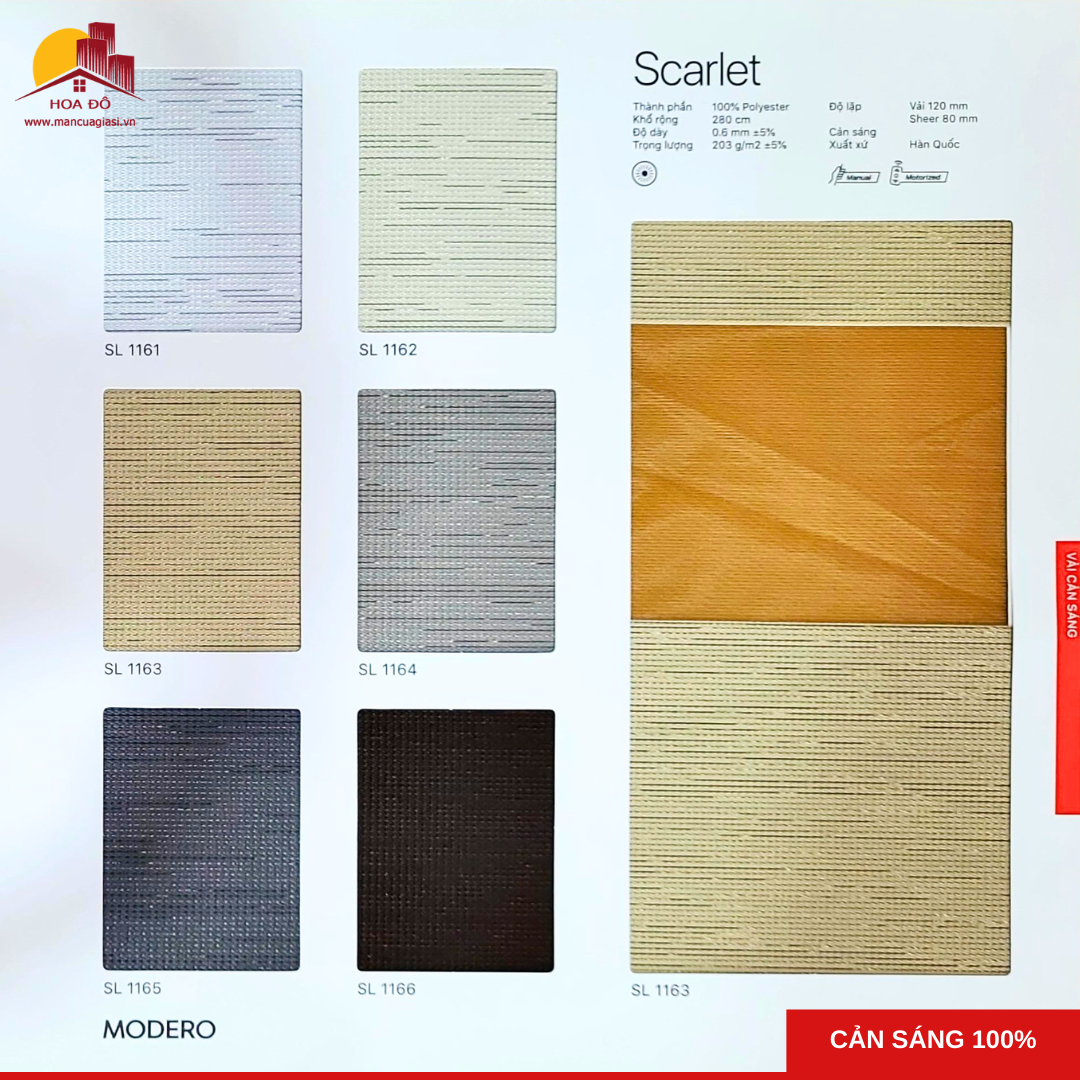 Rèm cầu vồng Hàn Quốc SCARLET (SL)