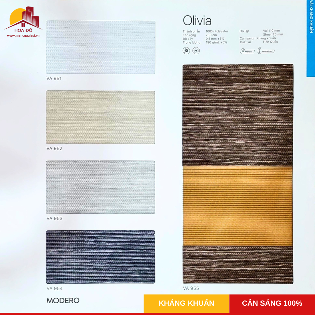 Rèm cầu vồng Hàn Quốc OLIVIA (VA)