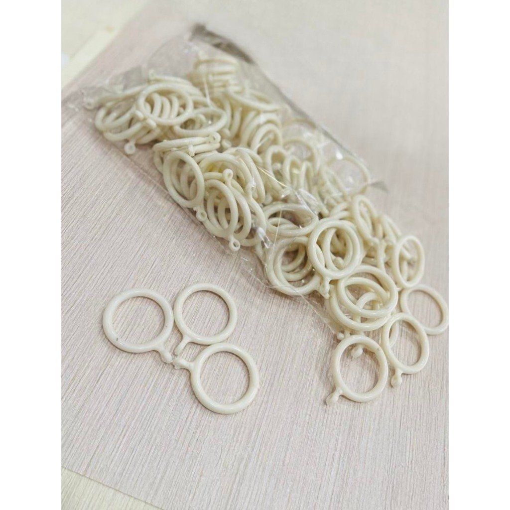 Vòng Nhựa Treo Rèm Cửa (Bịch 100 Cái) - Phụ Kiện Treo Rèm Cửa
