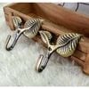 Cặp Móc Treo Rèm Gắn Tường Họa Tiết Chiếc Lá