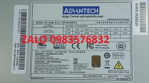 Bộ nguồn ADVANTECH FSP400-60PFG 400W sử dụng cho máy tính công nghiệp