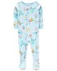 Sleepsuit cotton phôm ôm xanh hoa bướm 1N048310 Carter's