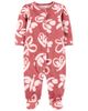 Sleepsuit cotton hồng hoạ tiết bướm nút bấm 1n666310 Carter's