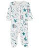 Sleepsuit cotton hoạ tiết cá cài nút 1N037610 Carter's