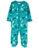 Sleepsuit cotton xanh hoạ tiết khủng long cài nút 1N044410 Carter's