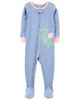 Sleepsuit cotton phôm ôm tím thêu khủng long 1O101310 Carter's