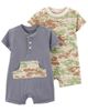 Set 2 romper áo liền quần cotton camo 1N083410 Carter's