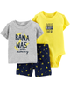 Set 3 món bodysuit kèm quần short 1H349710 Carter's