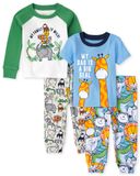 Set 4 đồ ngủ mặc nhà xanh hươu cao cổ cotton phôm ôm thumbnail_1