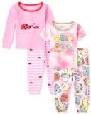 Set 4 đồ ngủ mặc nhà hồng Squishies cotton phôm ôm thumbnail_1