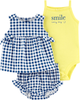 Set 3 món bodysuit kèm quần short 1H353910 Carter's