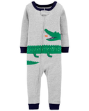 Sleepsuit cotton phôm ôm không chân xám cá sấu thumbnail_1