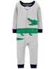 Sleepsuit cotton phôm ôm không chân xám cá sấu 1K461311 Carter's