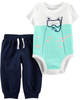 Set 2 món bodysuit kèm quần 16512010 Carter's