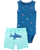 Set 2 món bodysuit kèm quần short 16758910 Carter's