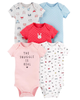 Set 5 bodysuit tay ngắn 126H619 Carter's