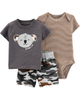 Set 3 món bodysuit kèm quần short 1H351210 Carter's