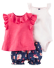 Set 3 món bodysuit kèm quần short 121I113 Carter's