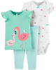 Set 3 món bodysuit kèm quần 1H376310 Carter's