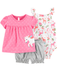 Set 3 món bodysuit kèm quần short 1H355010 Carter's