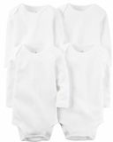 Set 4 bodysuit trắng tay dài thumbnail_1