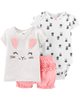 Set 3 món bodysuit kèm quần short 16736910 Carter's