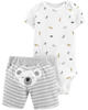 Set 2 món bodysuit kèm quần short 16758710 Carter's