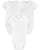 Set 3 bodysuit trắng tay ngắn cotton organic 19275110 Carter's