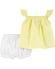 Set 2 món áo kèm quần short 1H440010 Carter's