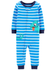 Sleepsuit cotton phôm ôm không chân xanh Chameleon 1K461312 Carter's