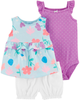 Set 3 món bodysuit kèm quần short 1H354210 Carter's