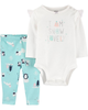 Set 2 món bodysuit kèm quần 18617410 Carter's