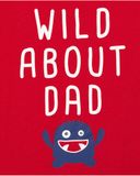 Áo thun đỏ tay ngắn wild about dad thumbnail_2