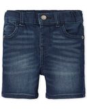 Quần short jean xanh đậm wash nhẹ thumbnail_1