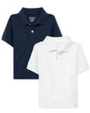 Set 2 áo polo tay ngắn trắng xanh navy thumbnail_1