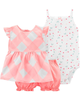 Set 3 món bodysuit kèm quần short 16506110 Carter's