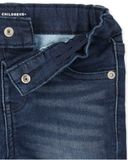 Quần short jean xanh đậm wash nhẹ thumbnail_3