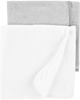 Set 2 khăn tắm màu trắng xám trơn 1I708910 Carter's