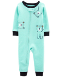 Sleepsuit cotton phôm ôm không chân xanh hình gấu thumbnail_1