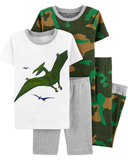 Set 4 món đồ ngủ mặc nhà phôm ôm cotton khủng long camo thumbnail_1