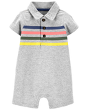 Romper cotton xám cổ polo thumbnail_1