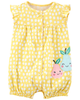 Romper cotton vàng thêu trái lê 1K531510 Carter's