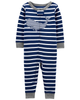 Sleepsuit cotton phôm ôm không chân cá voi thêu 1L597810 Carter's